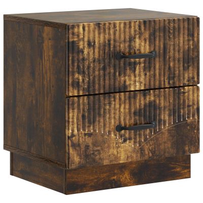 vidaXL Nočný stolík Dymový dub 43 x 34,5 x 44,5 cm Kompozitné drevo