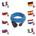 Predlužovací kábel Weatherproof EMOS P01410W spojka 10 m / modrý / silikon / 1,5 mm2