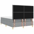 vidaXL Posteľ s pružinovým rámom Svetlosivá 140 x 190 cm látka