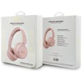 Bezdrôtové slúchadlá Guess BT HEADPHONES SCRIPT METAL LOGO ružové