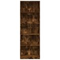 vidaXL Knižnica dymový dub 60x24x176 cm kompozitné drevo