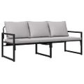 vidaXL Záhradný nábytok Svetlosivá 180 x 72,5 x 71 cm Polyester