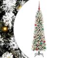 vidaXL Umelý vianočný stromček Biela 150 cm PVC, kov a plast