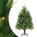 vidaXL Vianočný stromček s 150 LED-i so stojanom Zelená 120 cm PE