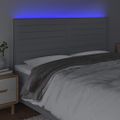 vidaXL Čelo postele s LED bledosivé 160x5x118/128 cm látka