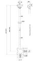 Neomounts CL35-340BL12 Flat Screen Ceiling Mount (Height: 106-156 cm) Držák, VESA, stropní, pro LCD a TV, úhloprícka 23"–42", nosnost 50kg, nastavení výšky 106-156cm, náklon 25°, otácení 360°, rotace