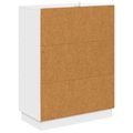 vidaXL Zásuvkový kabinet Biela s vysokým leskom 66 x 34,5 x 87 cm
