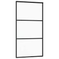 vidaXL Posuvné dvere ESG sklo a hliník 102x205 cm čierne