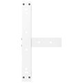vidaXL Nohy konferenčného stolíka v tvare T, 2 ks, biele, 50x25x(30-31) cm, oceľové
