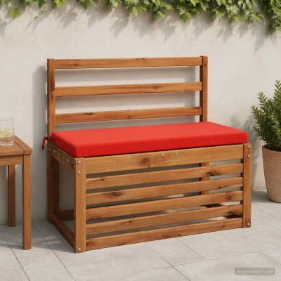 vidaXL Vankúš na lavičku SOEST 100% polyester Červená 80 x 40 x 5 cm