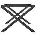 vidaXL Nohy konferenčného stolíka X-rám 60x50x38 cm oceľ