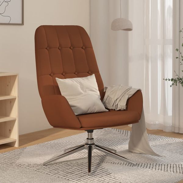 vidaXL Relaxačné kreslo hnedé umelá semišová koža