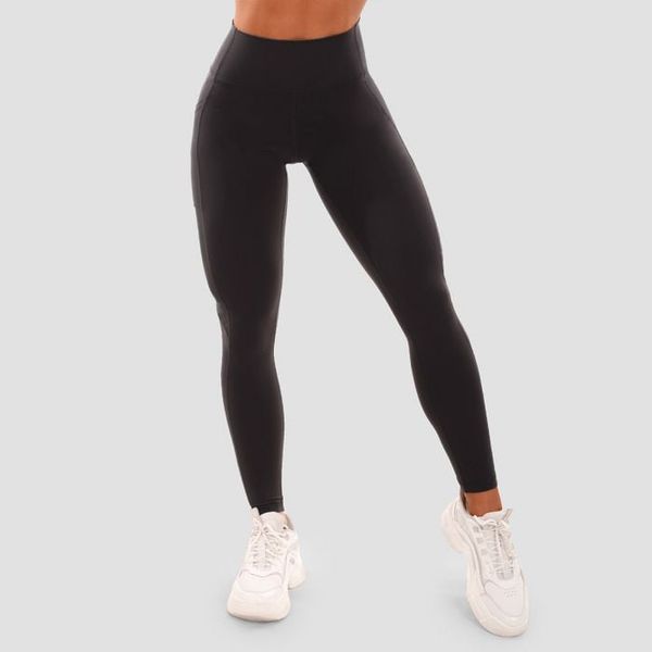 Dámske legíny Mesh Panel black - GymBeam, veľkosť M, veľkosť oblečenia M