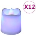 vidaXL Elektrické čajové sviečky bez plameňa LED 12 ks farebné