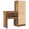 vidaXL Stôl Staré drevo 105,5 x 34 x 127 cm 2 ks