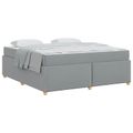 vidaXL Rám postele s matracmi Svetlosivá 180 x 200 cm látka