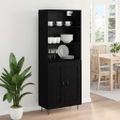 vidaXL Highboard 2 ks Čierny dub 69,5 x 34 x 180 cm