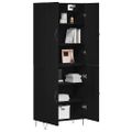vidaXL Highboard 2 ks Čierny dub 69,5 x 34 x 180 cm Kompozitné drevo