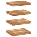vidaXL Plávajúce police 4 ks 60x30x4 cm olejom sfarbené masívne drevo akácia
