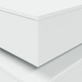 Konferenčný stolík vidaXL s LED svetlami biely 90x50x40 cm
