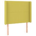 vidaXL Čelo postele s LED zelené 83x16x118/128 cm látka