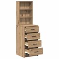 vidaXL Highboard dub artisan 40 x 41 x 135 cm Kompozitné drevo