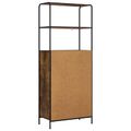 vidaXL Highboard Dymový dub 40 x 33 x 161 cm Kompozitné drevo