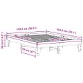 vidaXL Posteľ bez matraca voskovo hnedá 140x190 cm masívna borovica