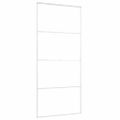 vidaXL Posuvné dvere ESG sklo a hliník 90x205 cm biele
