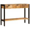 vidaXL Príborník z mangového dreva s 3 zásuvkami 110x35x75 cm