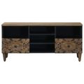 vidaXL TV skrinka Hnedá 100 x 33,5 x 46 cm Masívne mango drevo