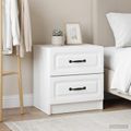 vidaXL Nočný stolík 2 ks Biela 43 x 34,5 x 44,5 cm Kompozitné drevo
