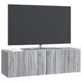 vidaXL Nástenná TV skrinka Nástenný Sivá sonoma 98 x 31 x 30 cm