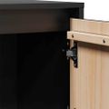 vidaXL Vysoká skrinka čierna 74x35x117 cm masívna borovica