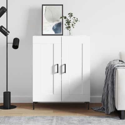 vidaXL Komoda biela 69,5x34x90 cm kompozitné drevo