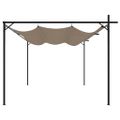 vidaXL Pergola so zaťahovacou strechou sivohnedá 395x292x230 cm
