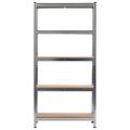 vidaXL Úložná polica strieborná 90x30x180 cm oceľ a MDF