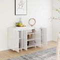 vidaXL Komoda lesklá biela 120x41x75 cm drevotrieska