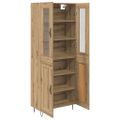 vidaXL Highboard Remeselný dub 69,5 x 34 x 90 cm Kompozitné drevo