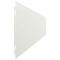 vidaXL Obrubník trávnika 30 ks 15 x 103 cm Oceľ Biela
