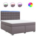 vidaXL Boxspring posteľ s matracom sivá 180x200 cm umelá koža