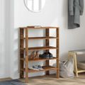 vidaXL Regál na topánky staré drevo 61x32x87,5 cm spracované drevo