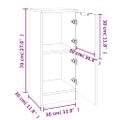 vidaXL Komoda dymový dub 30x30x70 cm spracované drevo