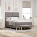 vidaXL Posteľ s pružinovým rámom Sivohnedá 200 x 160 cm látka