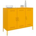 vidaXL Komoda horčicovožltá 100,5x39x79 cm oceľ