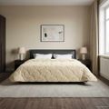 vidaXL Prikrývka na celý rok Šnurovaný Krémová 220 x 240 cm