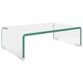 vidaXL TV stojan/stojan pod monitor z priehľadného skla, 40x25x11 cm