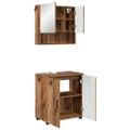 vidaXL Sada kúpeľňového nábytku 2 ks Staré drevo 61 x 35 x 64 cm