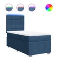 vidaXL Posteľný rám boxsping s matracom modrý 80x200 cm látka