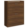 vidaXL Botník hnedý dub 63x24x81 cm spracované drevo
